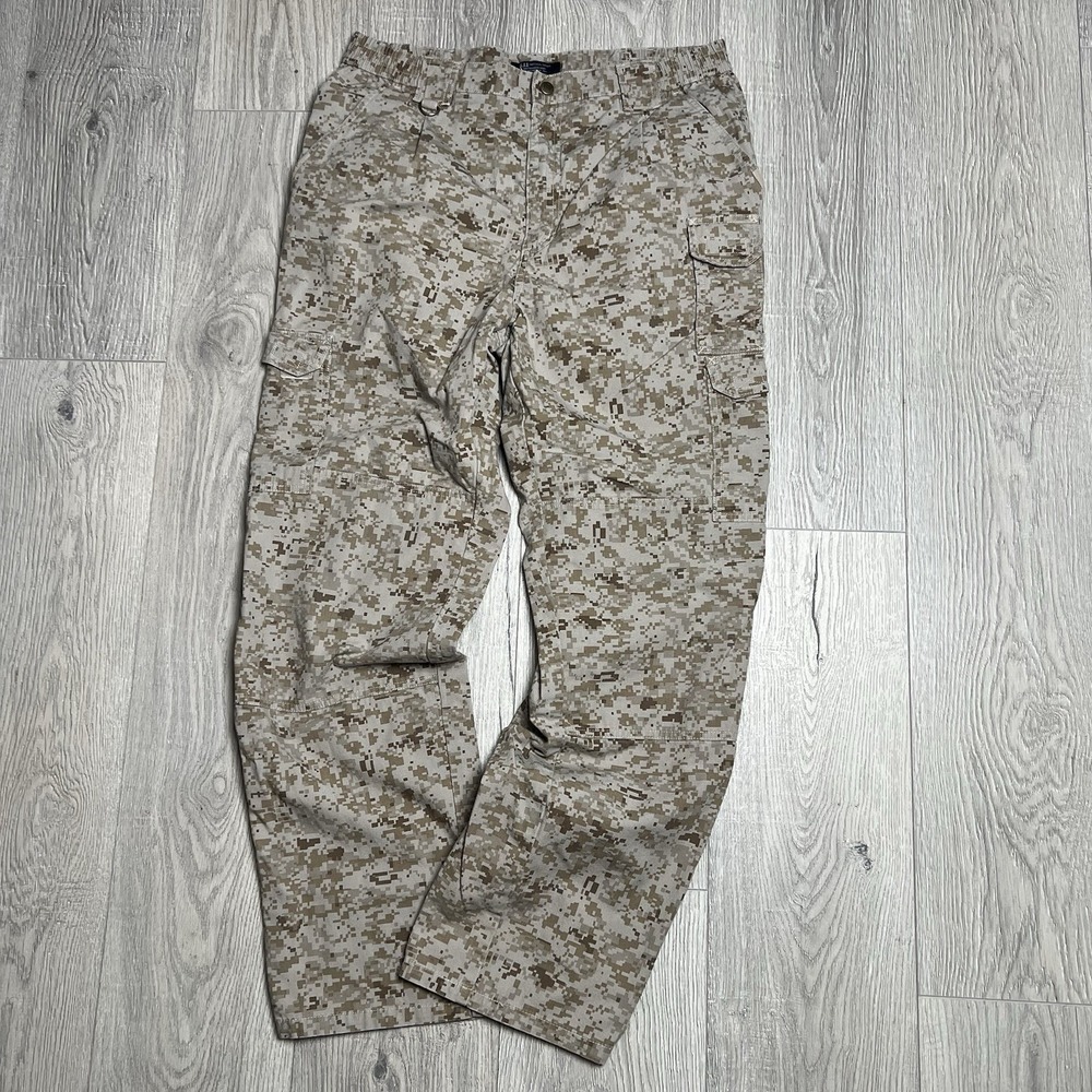 5.11 Tactical Cargo Pants Mens 36x33 Tan Digital Desert Camo Cotton Utility Army